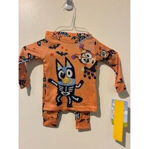 NWT Bluey Orange‎ Halloween 2-Piece Pajama Set - 12M